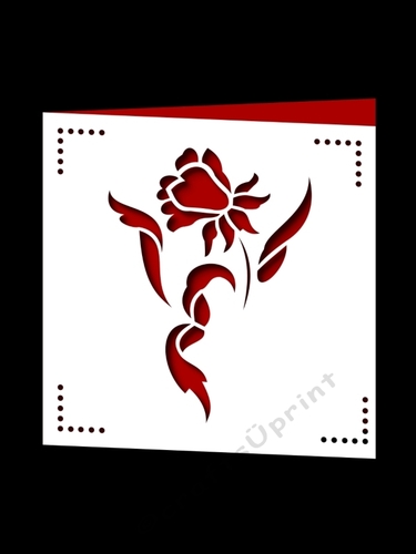 FLOWER SQUARE CARD 12