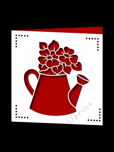 WATERING CAN SQUARE CARD