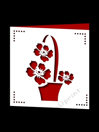 FLOWER BASKET SQUARE CARD 2