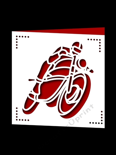 MOTORBIKER SQUARE CARD
