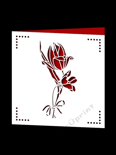 FLORAL SQUARE CARD 43