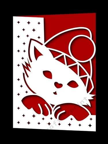 CHRISTMAS CAT OVER THE EDGE 2