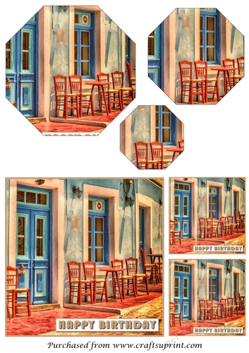 Greek Cafe Octagon Pyramid