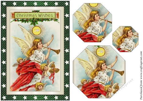Christmas Angels Octagon Pyramid