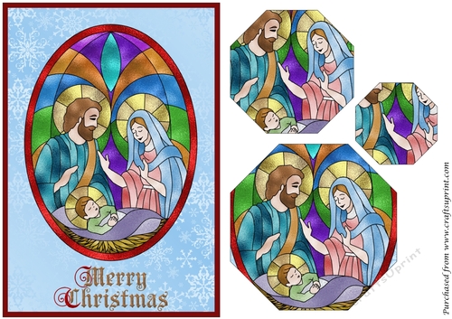 Christmas Nativity Octagon Pyramid 3