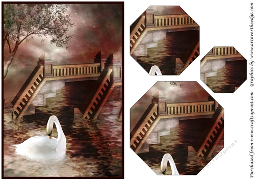 Swan Fantasy Octagon Pyramid
