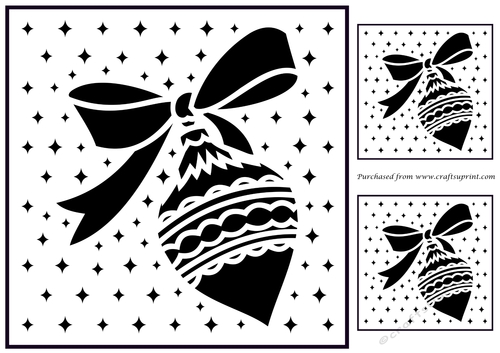 Christmas Bauble B&W Topper