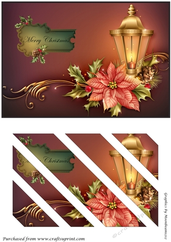 Christmas Street Lamp Oblique Panels