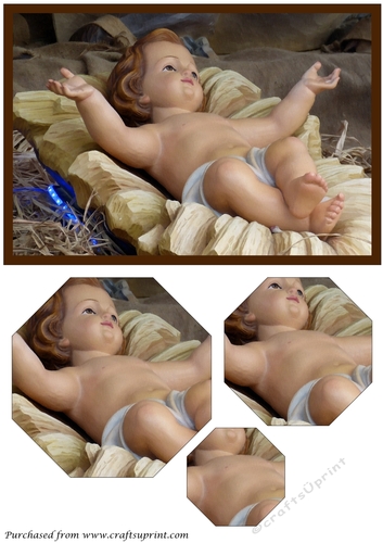Baby Jesus Christmas Octagon Pyramid