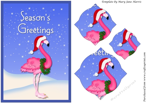 Christmas Flamingo Splendid Pyramid
