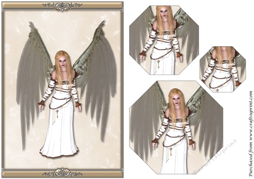 Winged Angel Octagon Pyramid