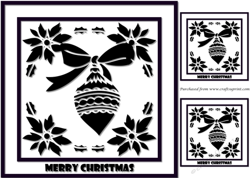 Christmas Bauble 8x8 Topper