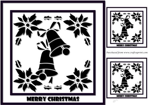 Christmas Bells 8x8 Topper 10