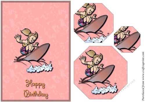 Surfer Girl Octagon Pyramid