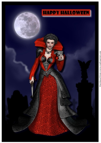 Halloween Vampire Woman A4