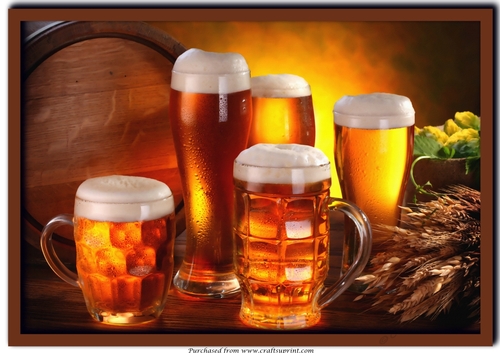 Wooden Beer Barrel A4
