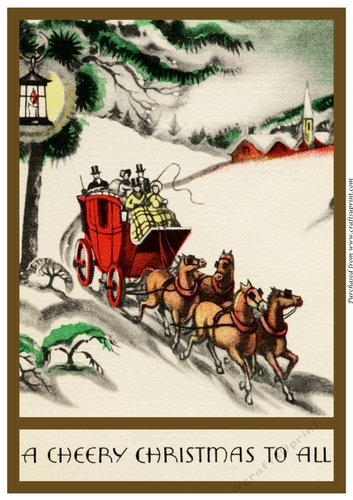 Vintage Cheery Christmas A4