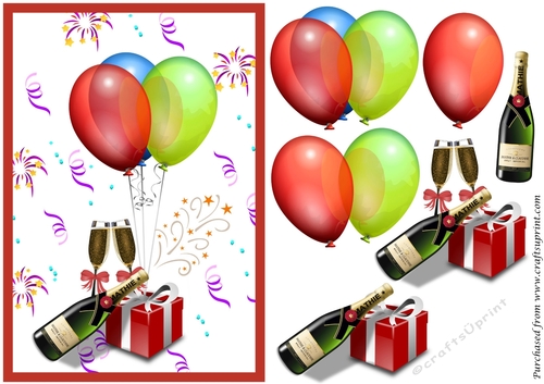 Anniversary Card 3D Decoupage
