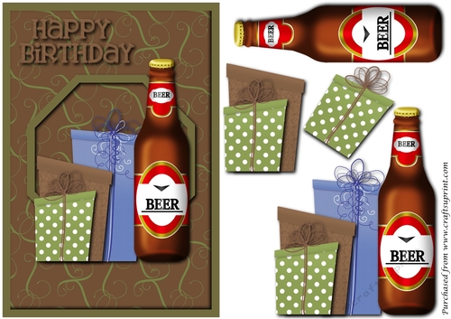 Beer and Gifts 3D Decoupage