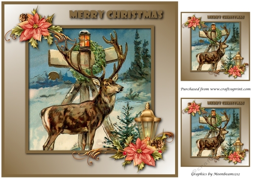 Christmas Reindeer Topper