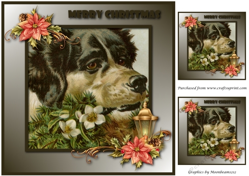Vintage Christmas Dog Topper