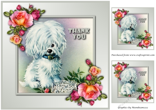 Cute White Puppy Topper