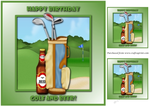Golf and Beer Topper