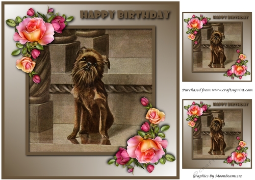 Vintage cute dog Topper