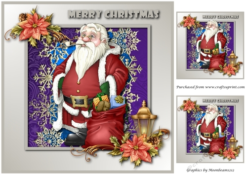 Santa with Bag Topper