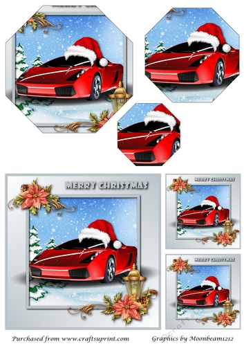 Christmas Car Octagon Pyramid