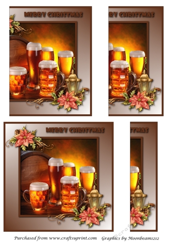 Christmas Wooden Beer Barrel Side Stacker
