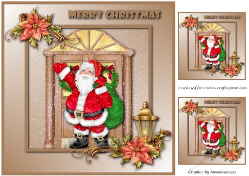 Santa at Christmas Door Topper