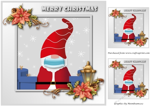 Santa with Mask Topper