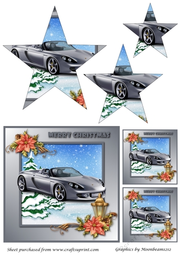 Christmas Sports Car Star Pyramid
