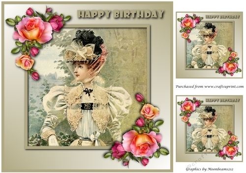 Vintage Elegant Lady Topper