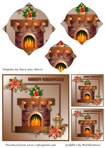 Christmas Fireplace Splendid Pyramid