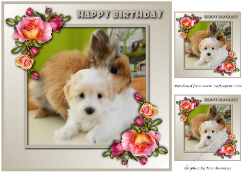 Cute Dog and Bunny Topper