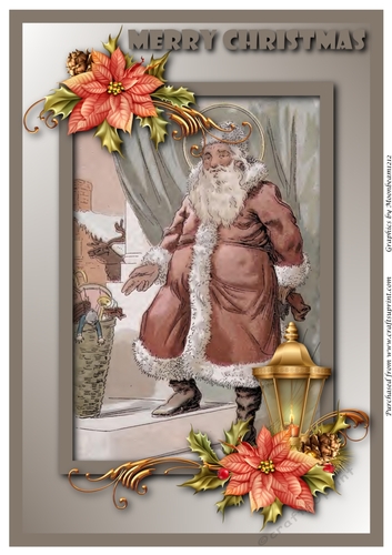 Vintage Santa Claus A4