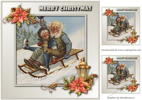 Vintage Christmas People Topper