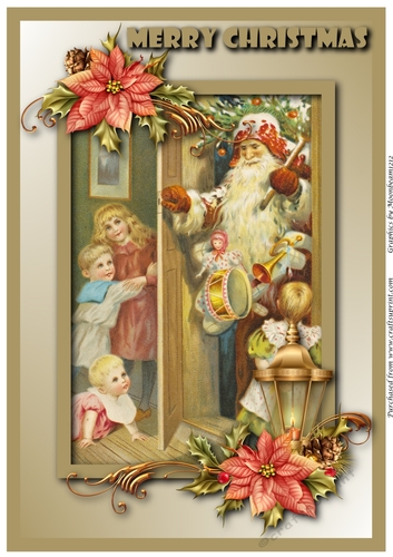 Vintage Children waiting for Santa A4