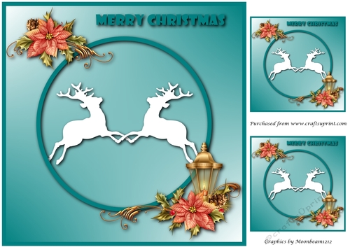 Christmas Reindeers Topper 2