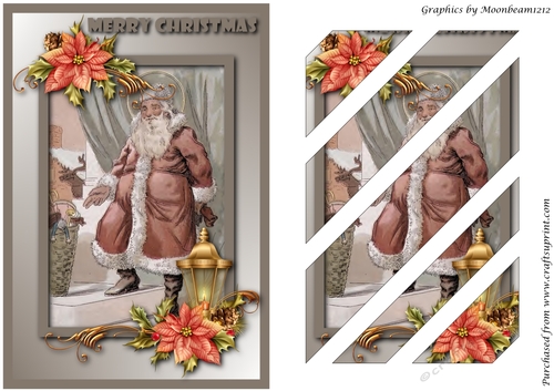 Vintage Santa Claus Oblique Panels