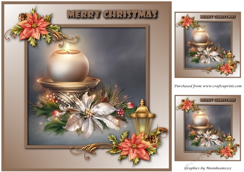 Christmas Candle and Decorations Topper