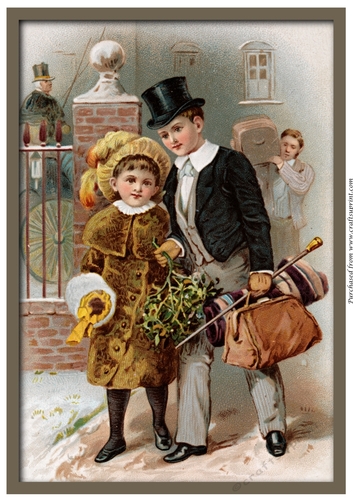 Vintage Christmas Teens A4
