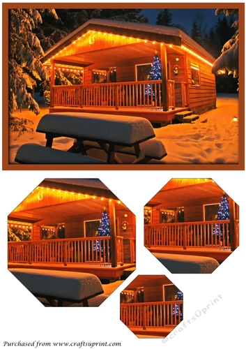 Christmas House with Lights Octagon Pyramid