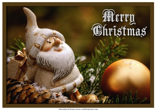 Christmas Gnome and Ornament A4