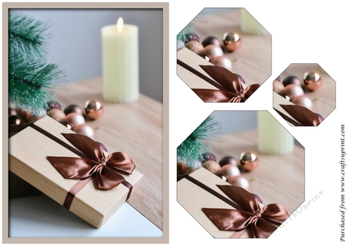 Christmas Gift and Ornaments Octagon Pyramid