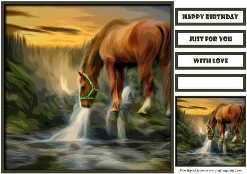 Horse Painting Quick Card 2