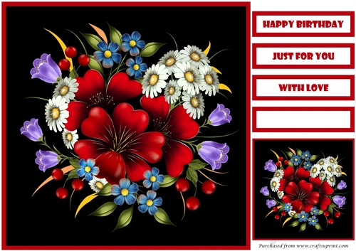 Birthday Flowers Quick Card