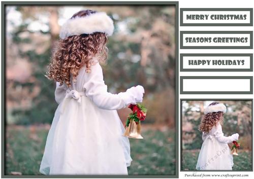 Christmas Girl with Bell Quick Card